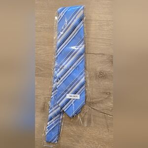 Puccini NWT BLlue With White Stripe Tie ~ Men's Formal Dress Business New